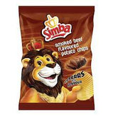 SIMBA POTATO CRISPS 125GX24 - SMOKED BEEF